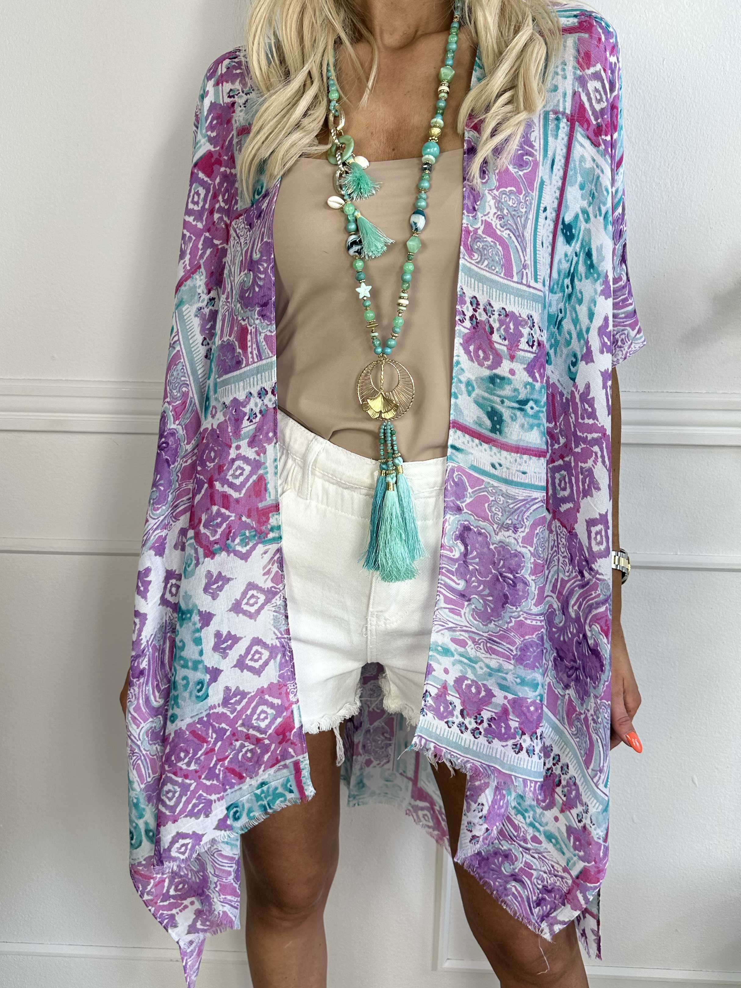 Alexandrine - Let og luftig kimono i bomuld